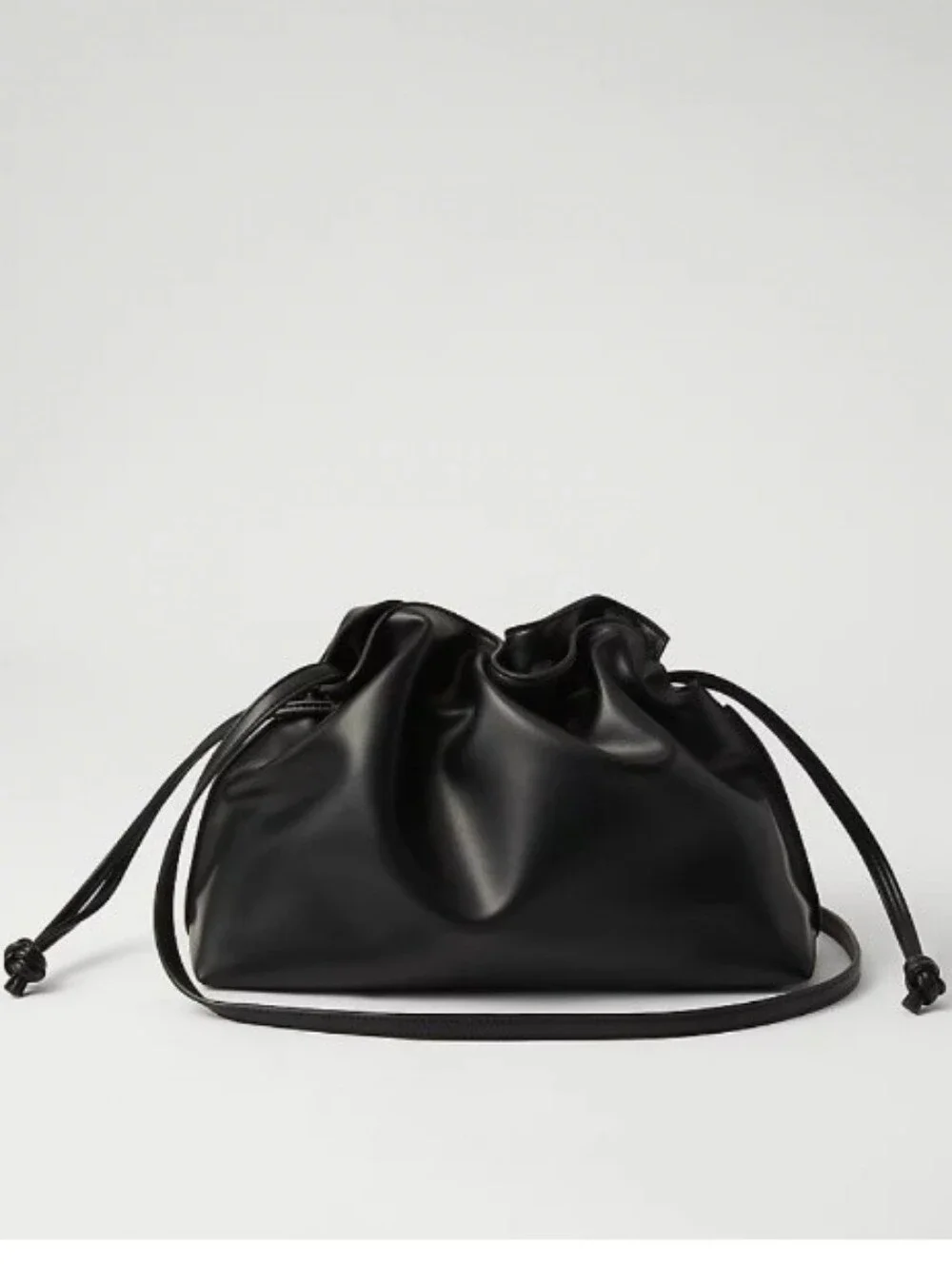 Drawstring Faux Leather Clutch